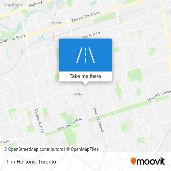 Tim Hortons map