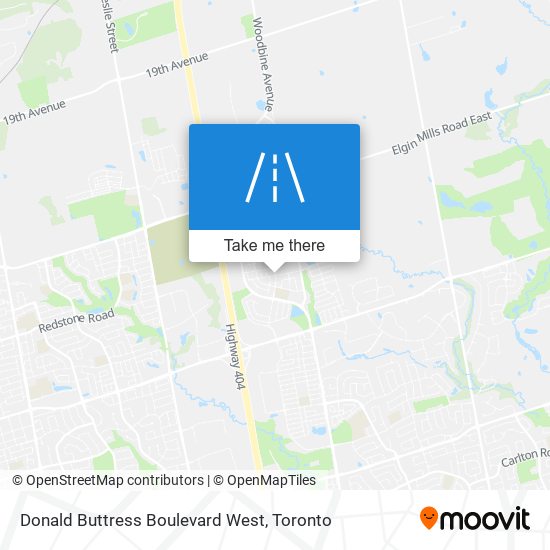 Donald Buttress Boulevard West map