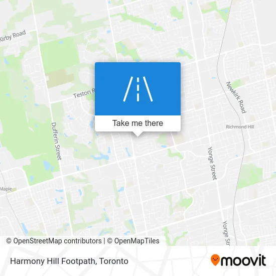 Harmony Hill Footpath map