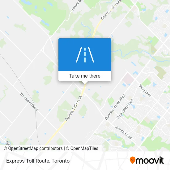 Express Toll Route map