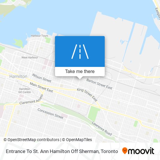 Entrance To St. Ann Hamilton Off Sherman map