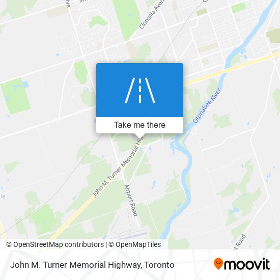 John M. Turner Memorial Highway map