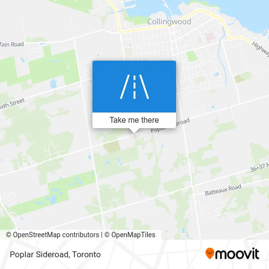 Poplar Sideroad map