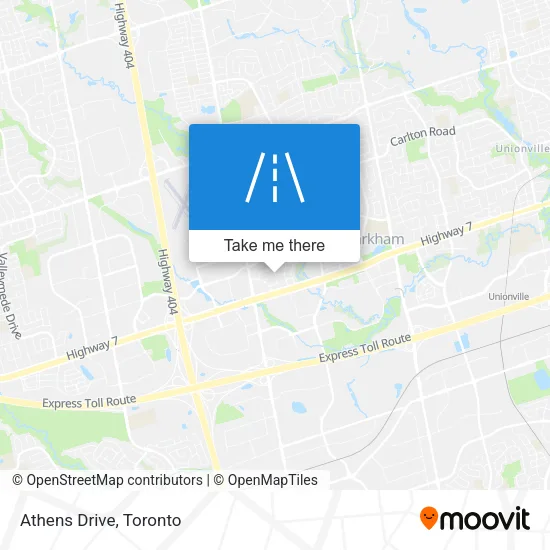 Athens Drive map