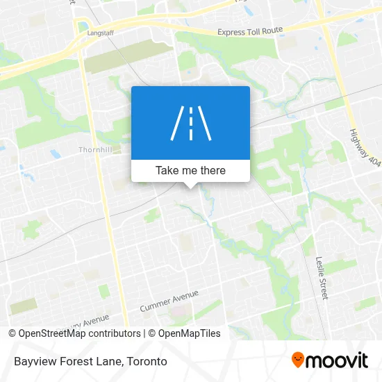 Bayview Forest Lane map