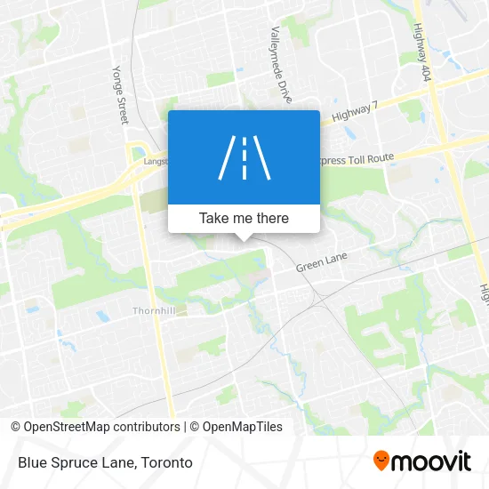 Blue Spruce Lane map