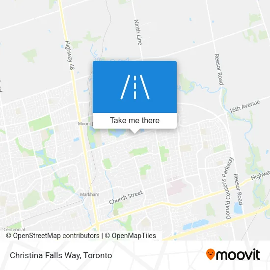 Christina Falls Way map