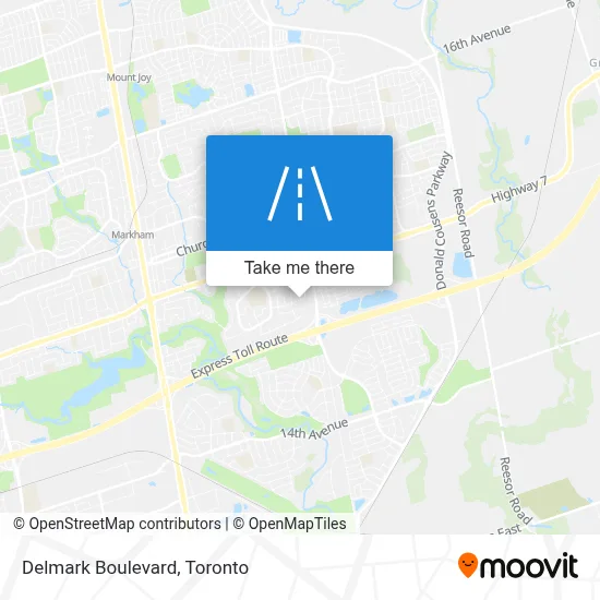 Delmark Boulevard map