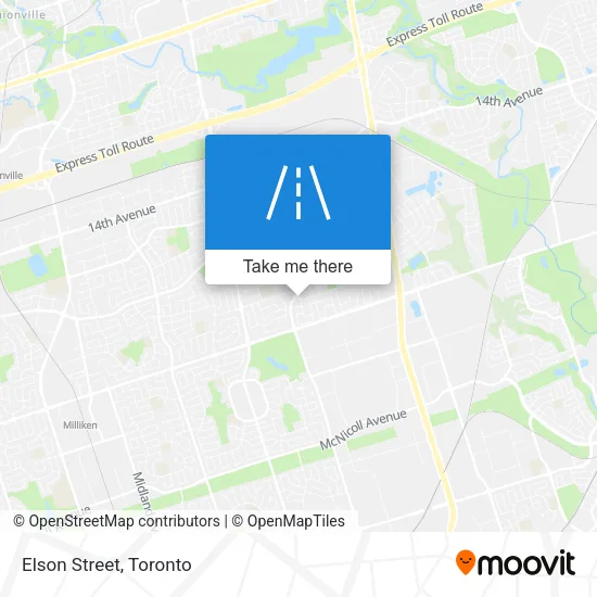 Elson Street map