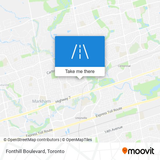 Fonthill Boulevard map