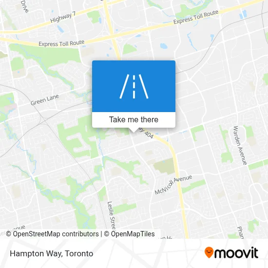 Hampton Way map