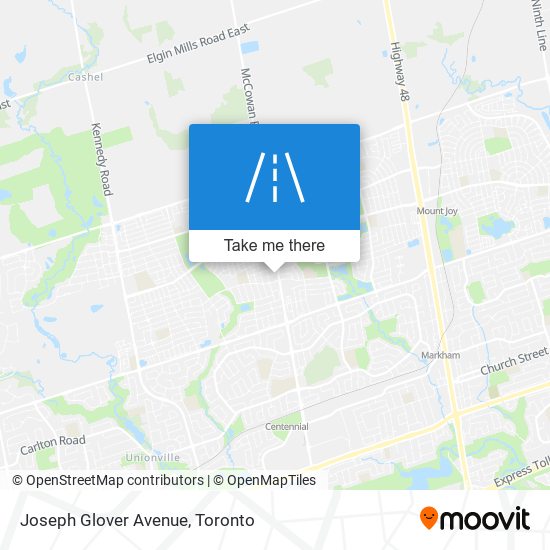 Joseph Glover Avenue map