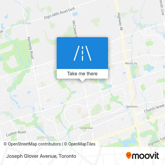 Joseph Glover Avenue map