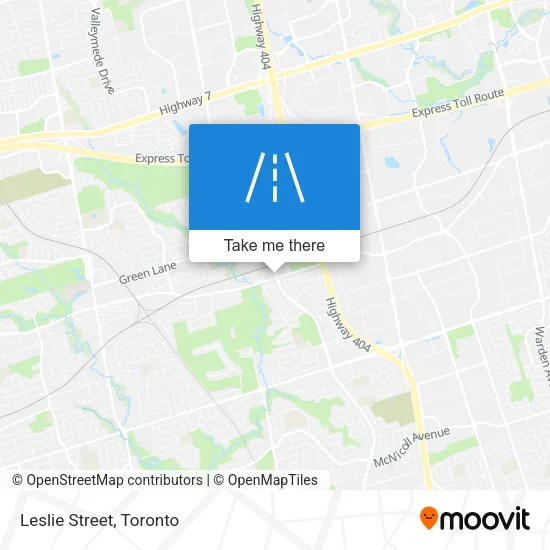Leslie Street map