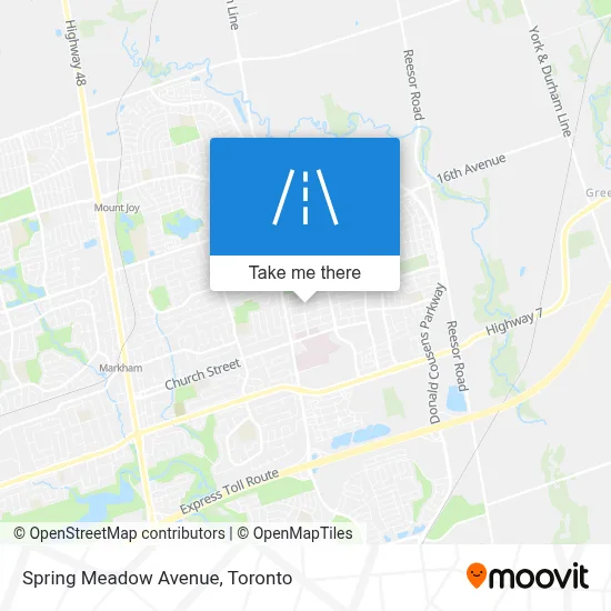 Spring Meadow Avenue map