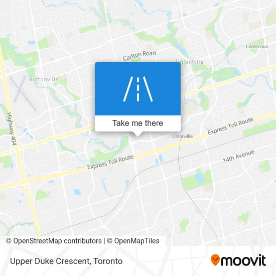 Upper Duke Crescent map