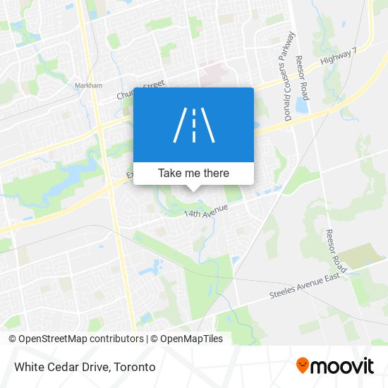 White Cedar Drive map