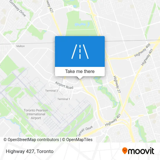 Highway 427 map