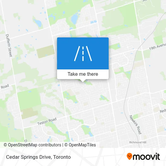 Cedar Springs Drive map