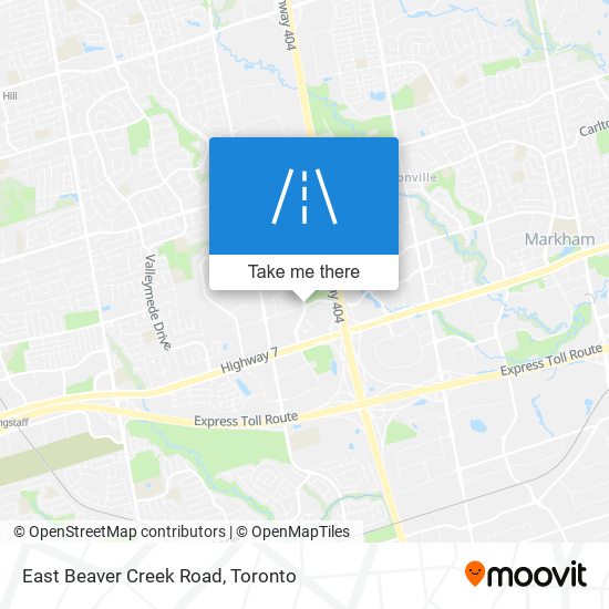 East Beaver Creek Road map