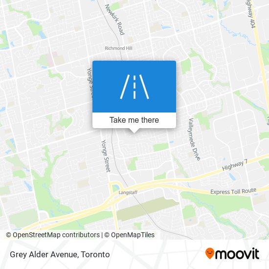 Grey Alder Avenue map