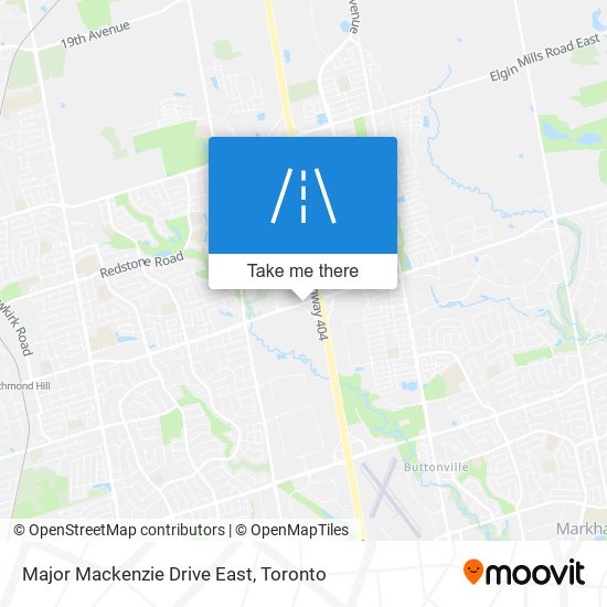 Major Mackenzie Drive East map