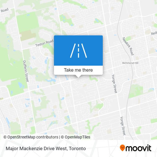 Major Mackenzie Drive West map
