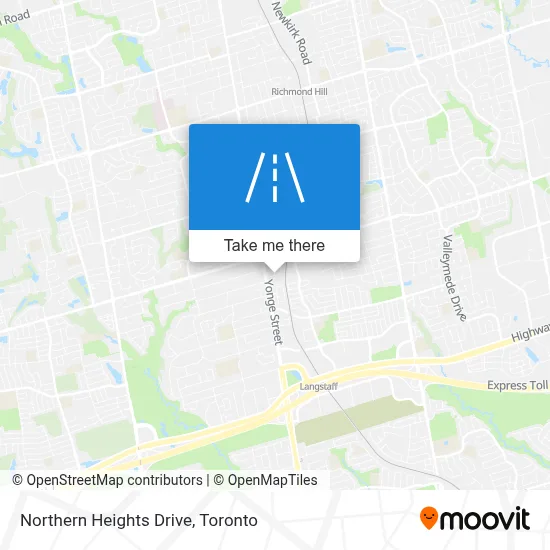 Northern Heights Drive map