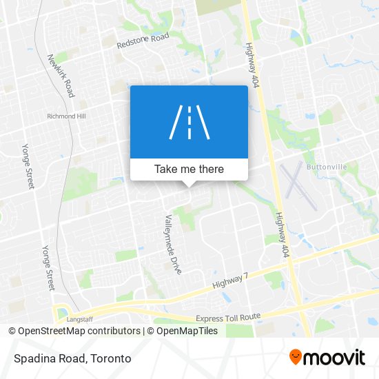 Spadina Road map