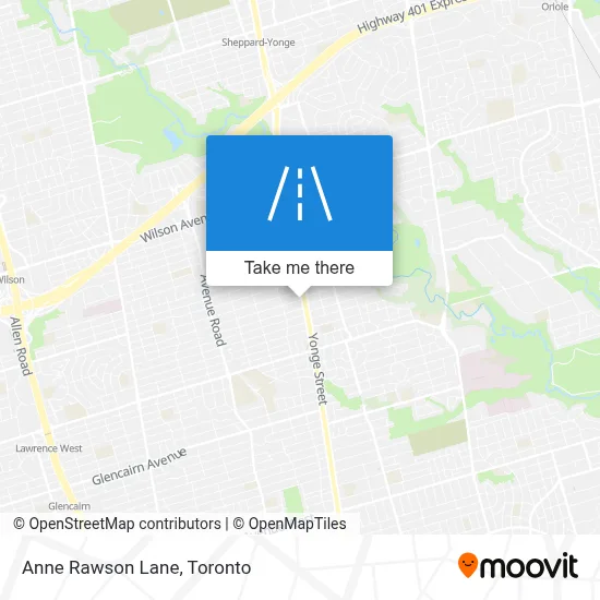 Anne Rawson Lane map