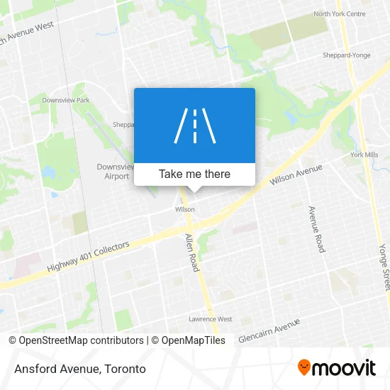 Ansford Avenue map