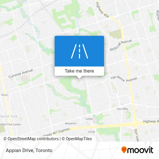 Appian Drive map