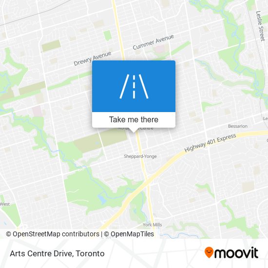 Arts Centre Drive map