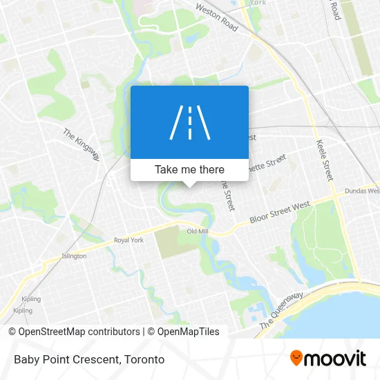 Baby Point Crescent map