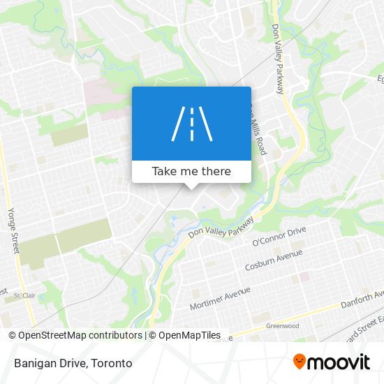 Banigan Drive map