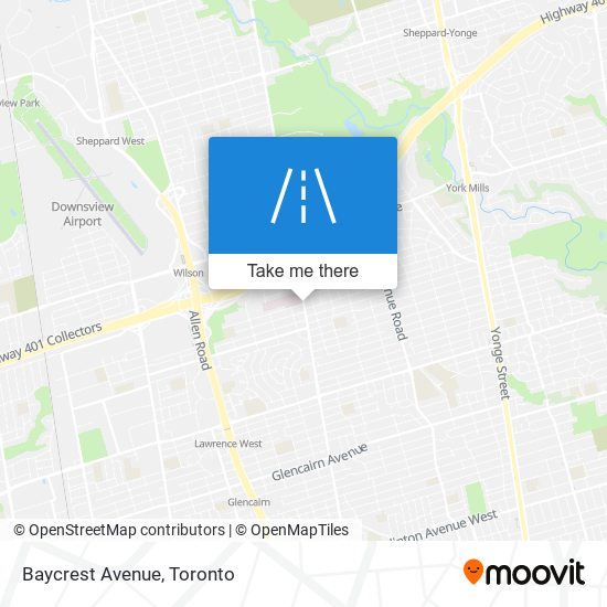 Baycrest Avenue map