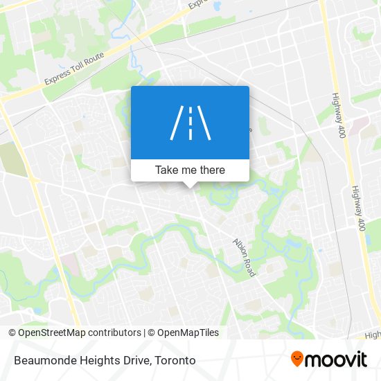 Beaumonde Heights Drive map