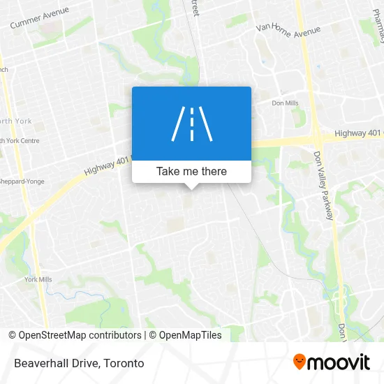 Beaverhall Drive map