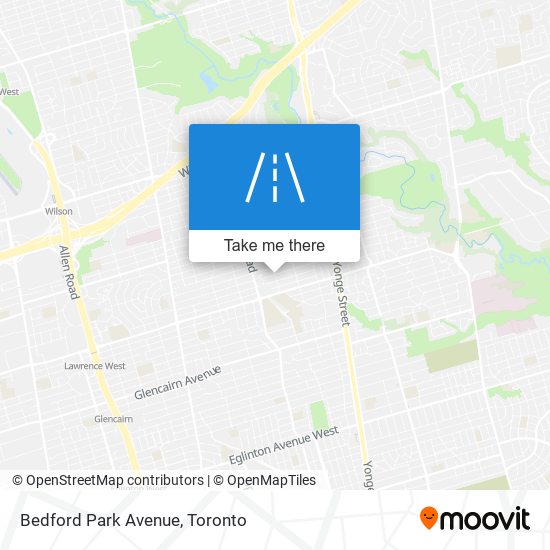 Bedford Park Avenue map