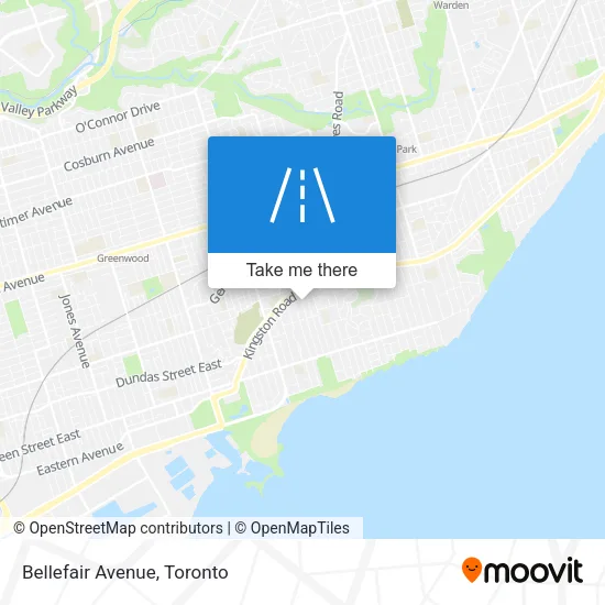 Bellefair Avenue map
