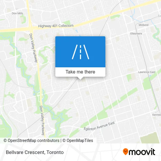Bellvare Crescent map