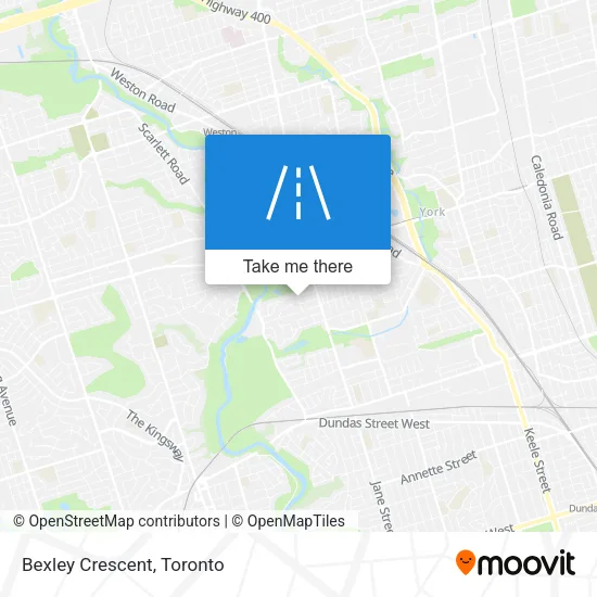 Bexley Crescent map