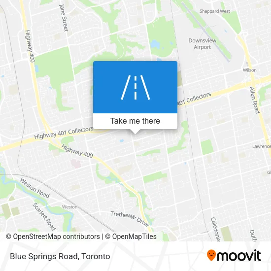 Blue Springs Road map