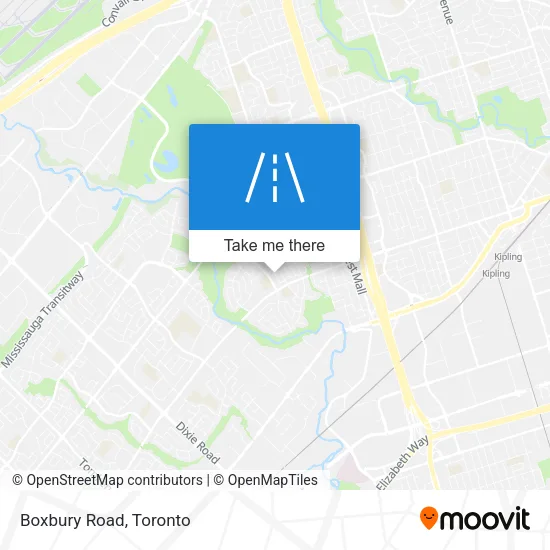 Boxbury Road map