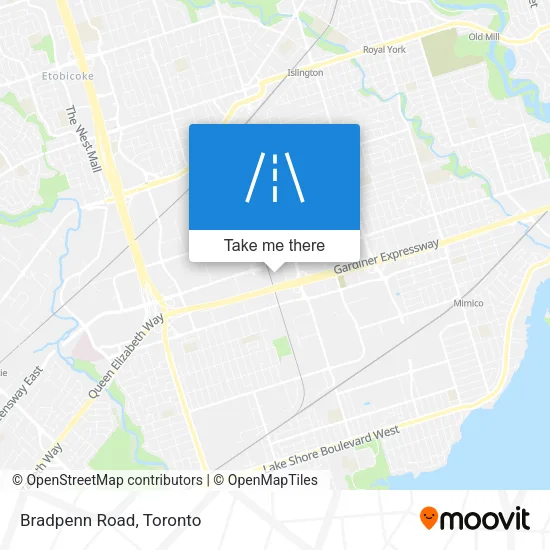 Bradpenn Road map