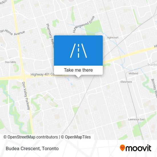 Budea Crescent map
