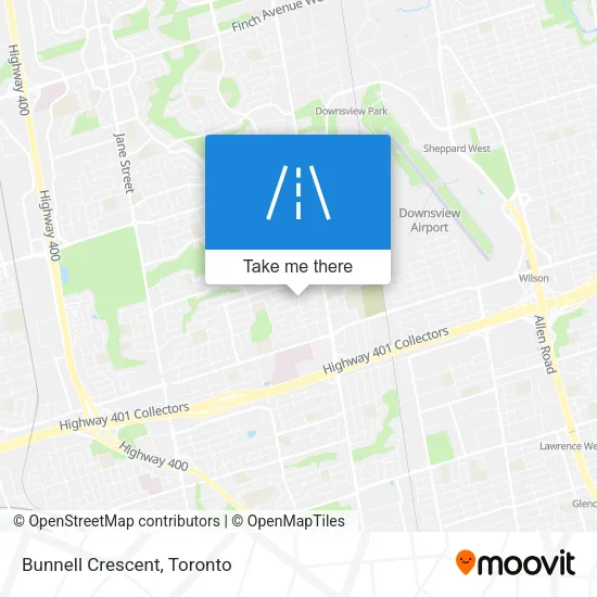Bunnell Crescent map
