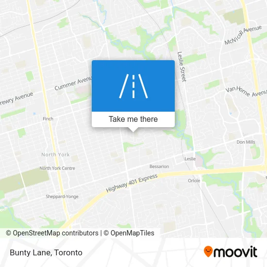 Bunty Lane map
