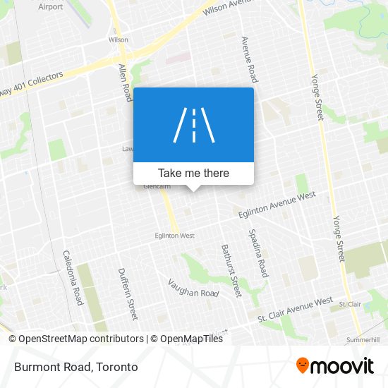 Burmont Road map