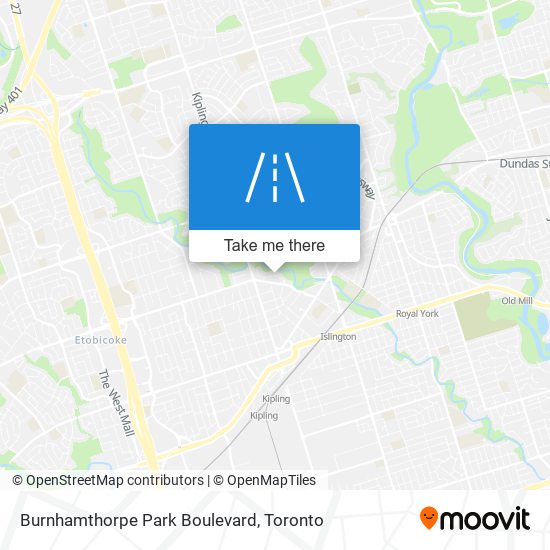 Burnhamthorpe Park Boulevard map